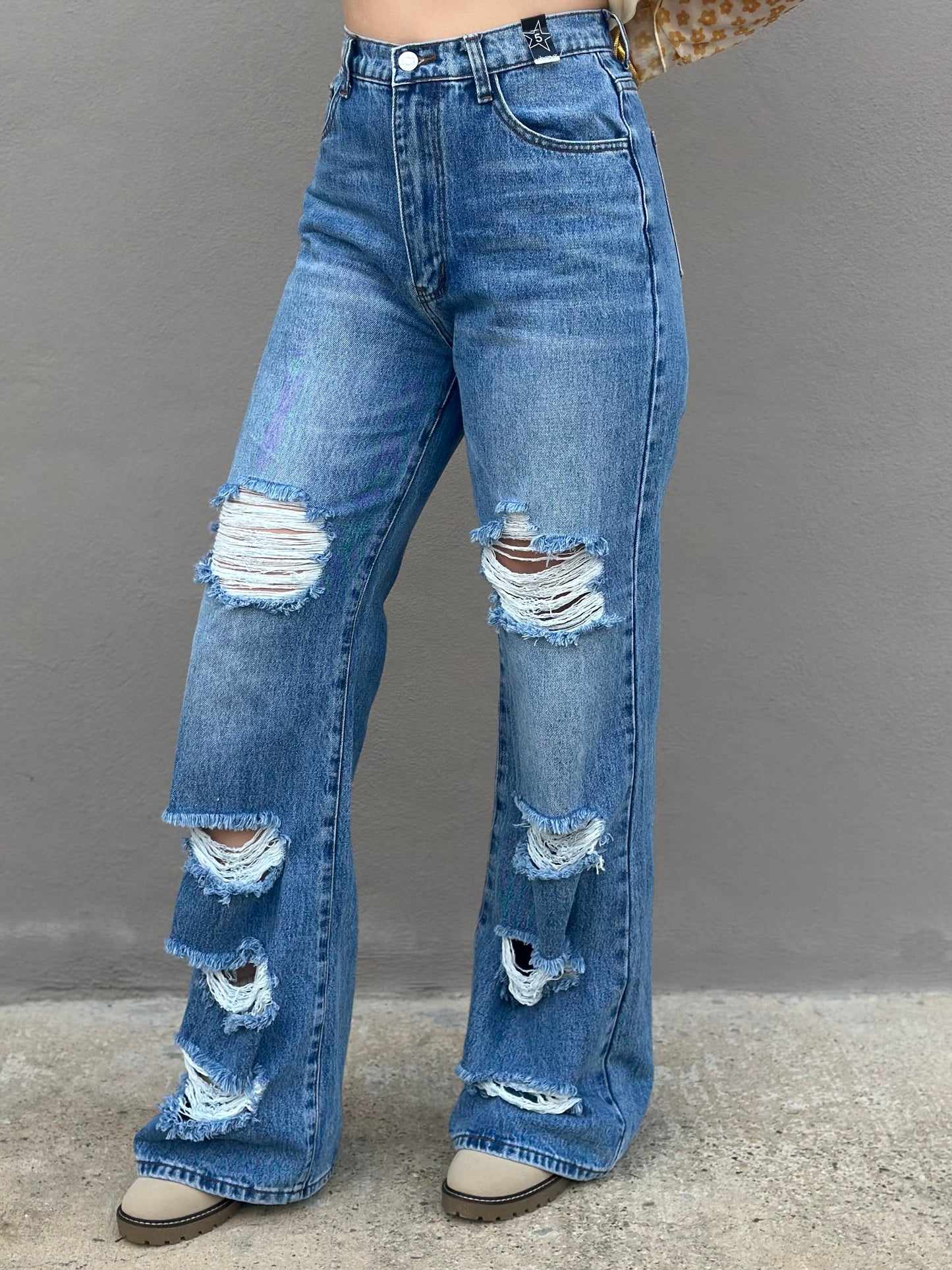 Vibrant Millie Distressed Jean