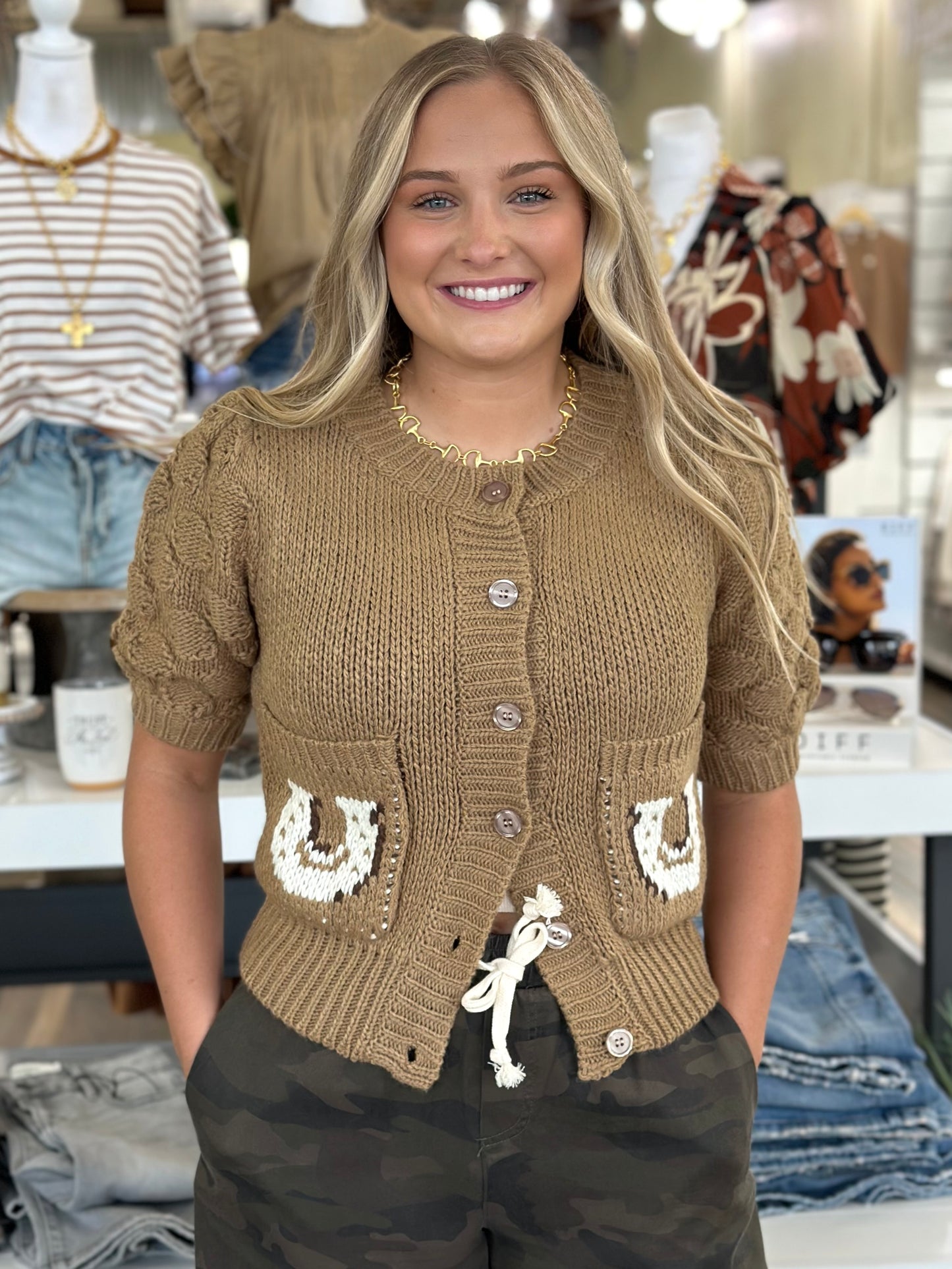 NEW! Vintage Horse Cardigan Top