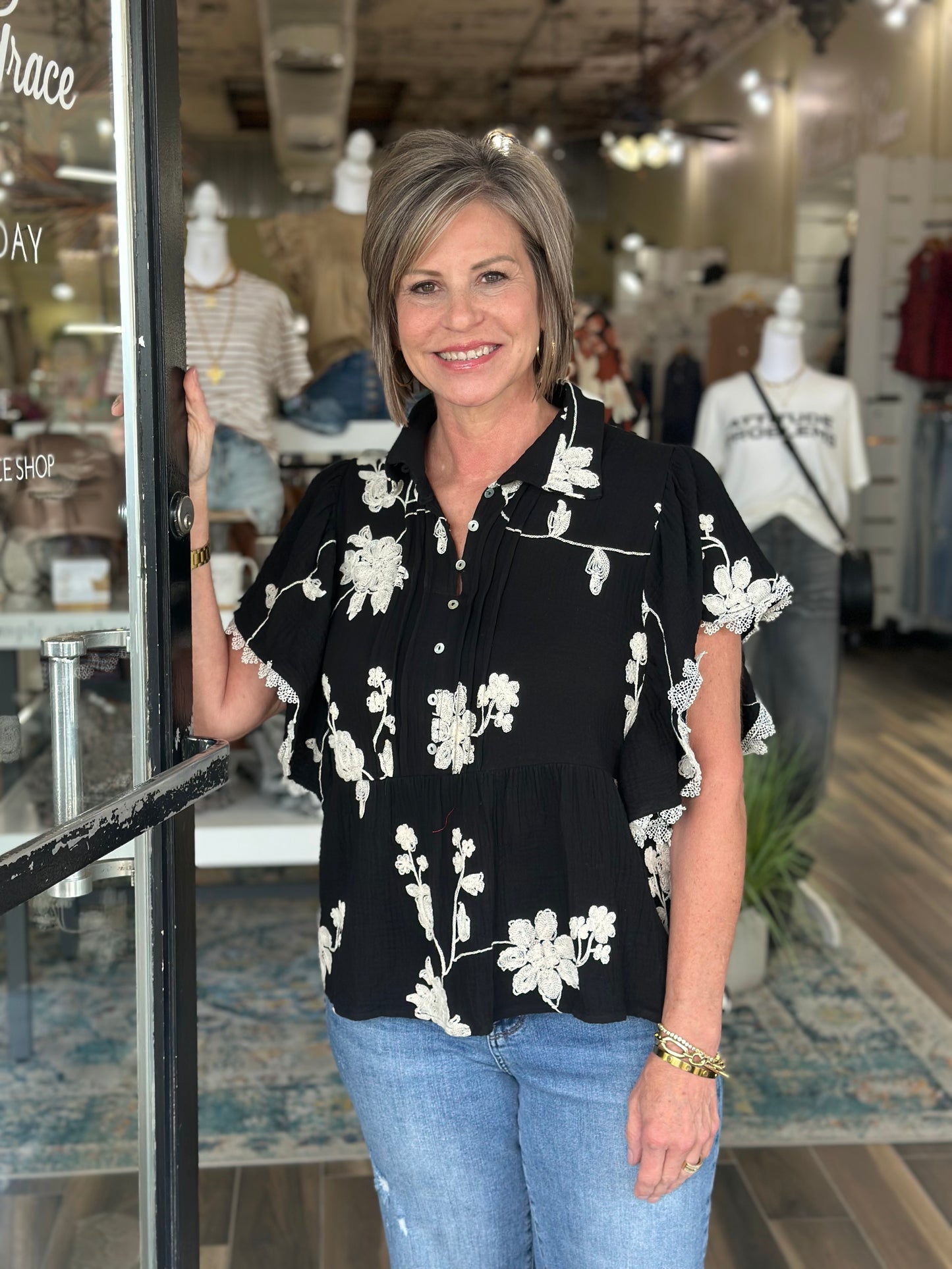 NEW! Easy Going Top in Black