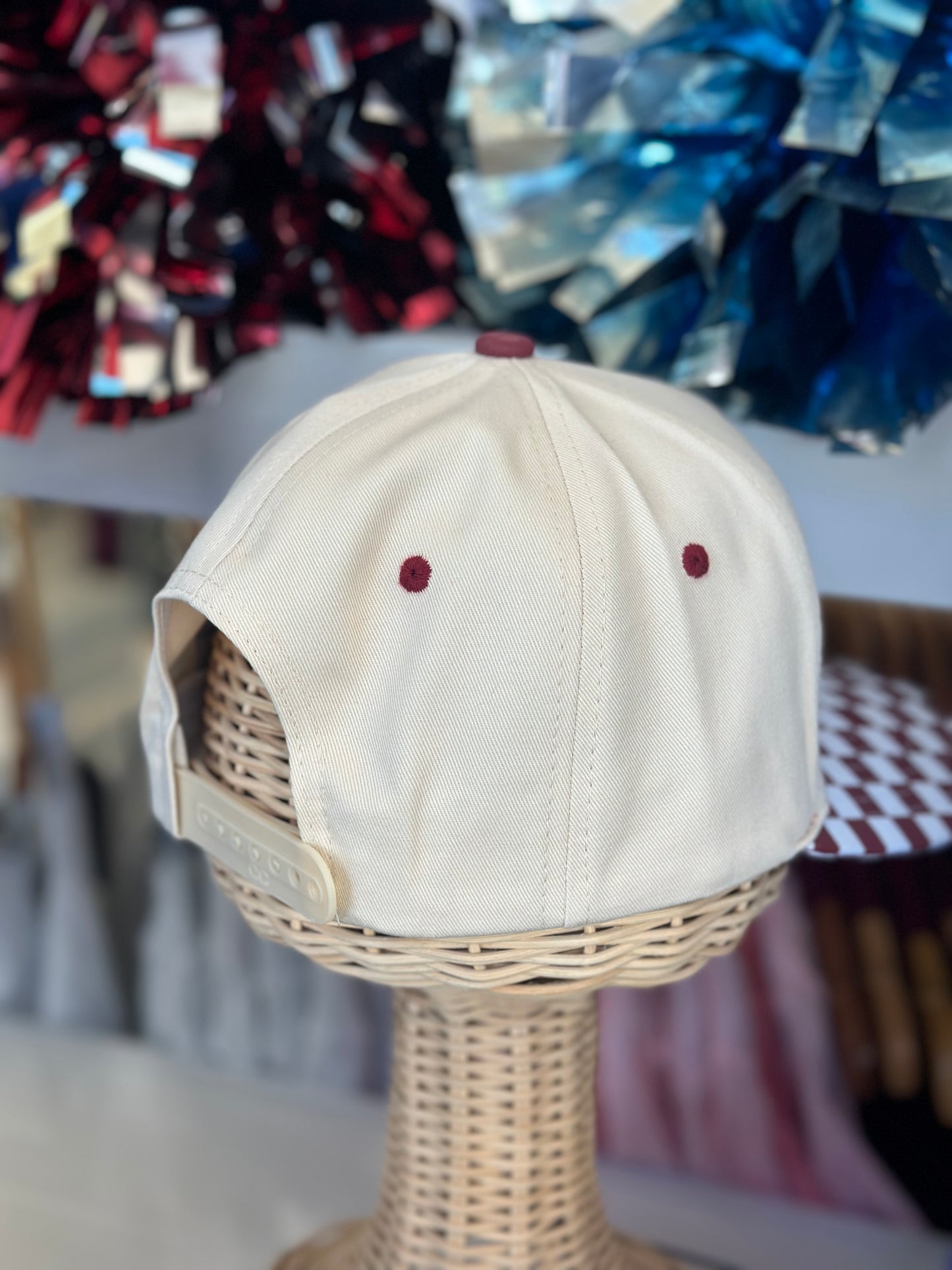 Gameday Checkered Cap in Maroon