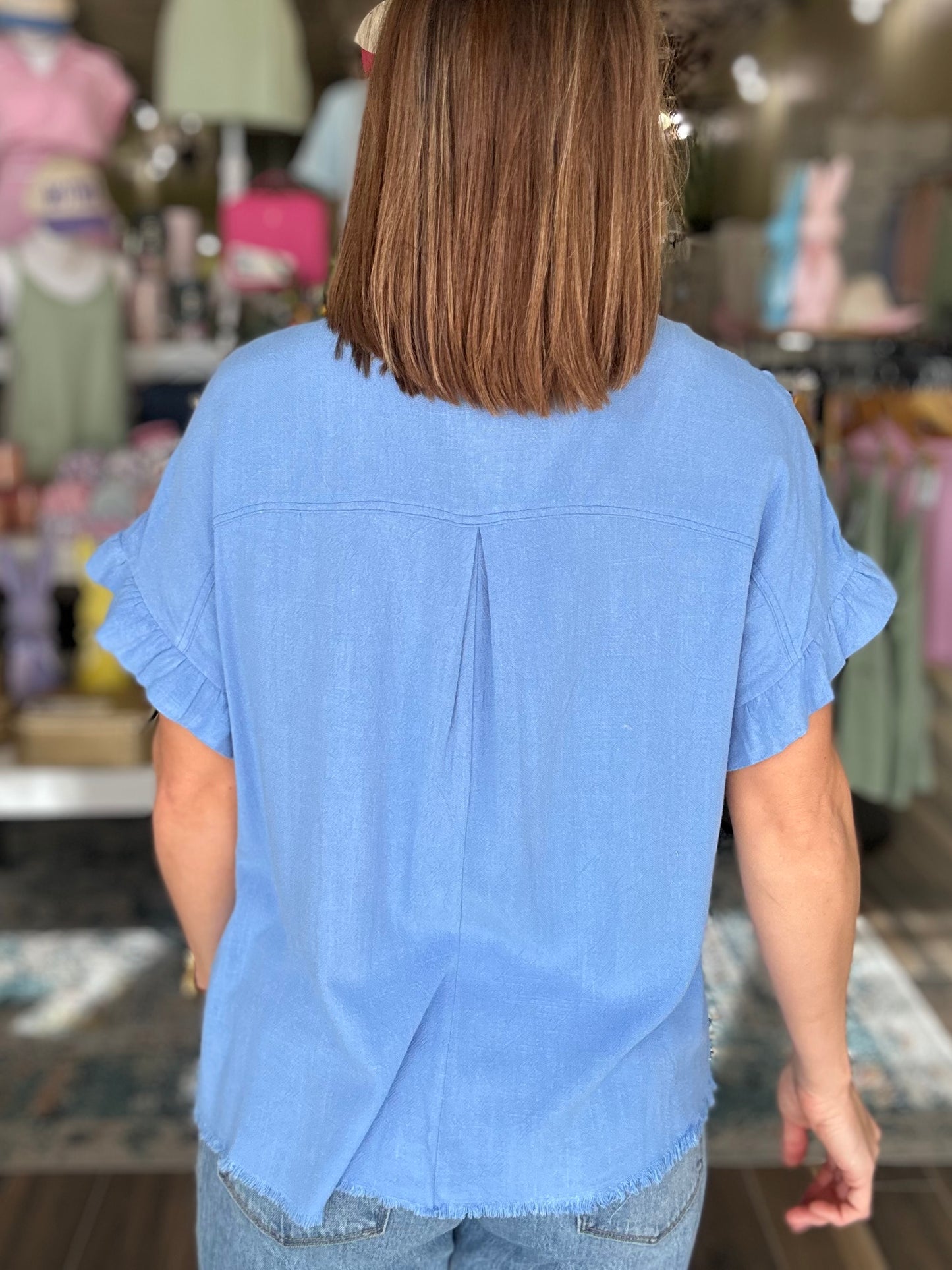 Afternoon Outing Top in Blue
