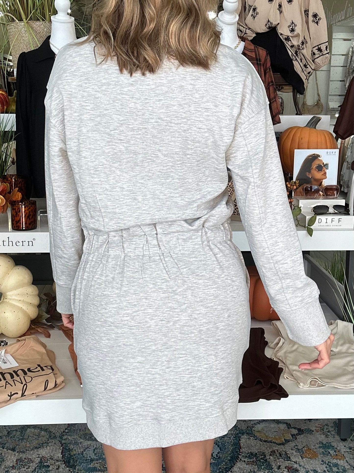 NEW! Classy and Cozy Dress in H.Grey