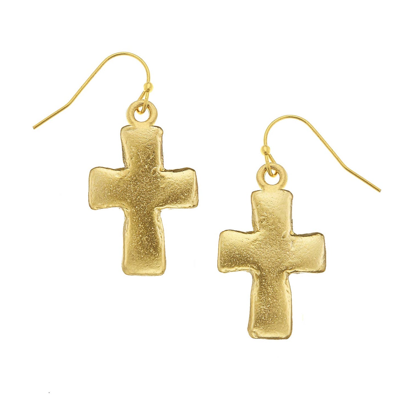 Susan Shaw Small Cross Drop Earrings