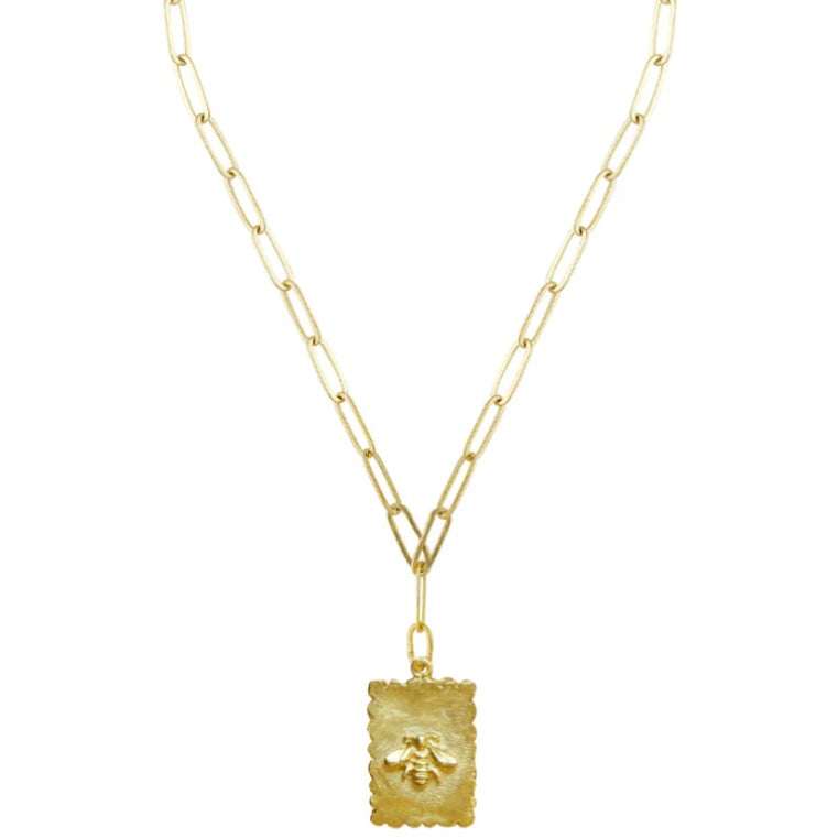Susan Shaw Bee Stamp Necklace