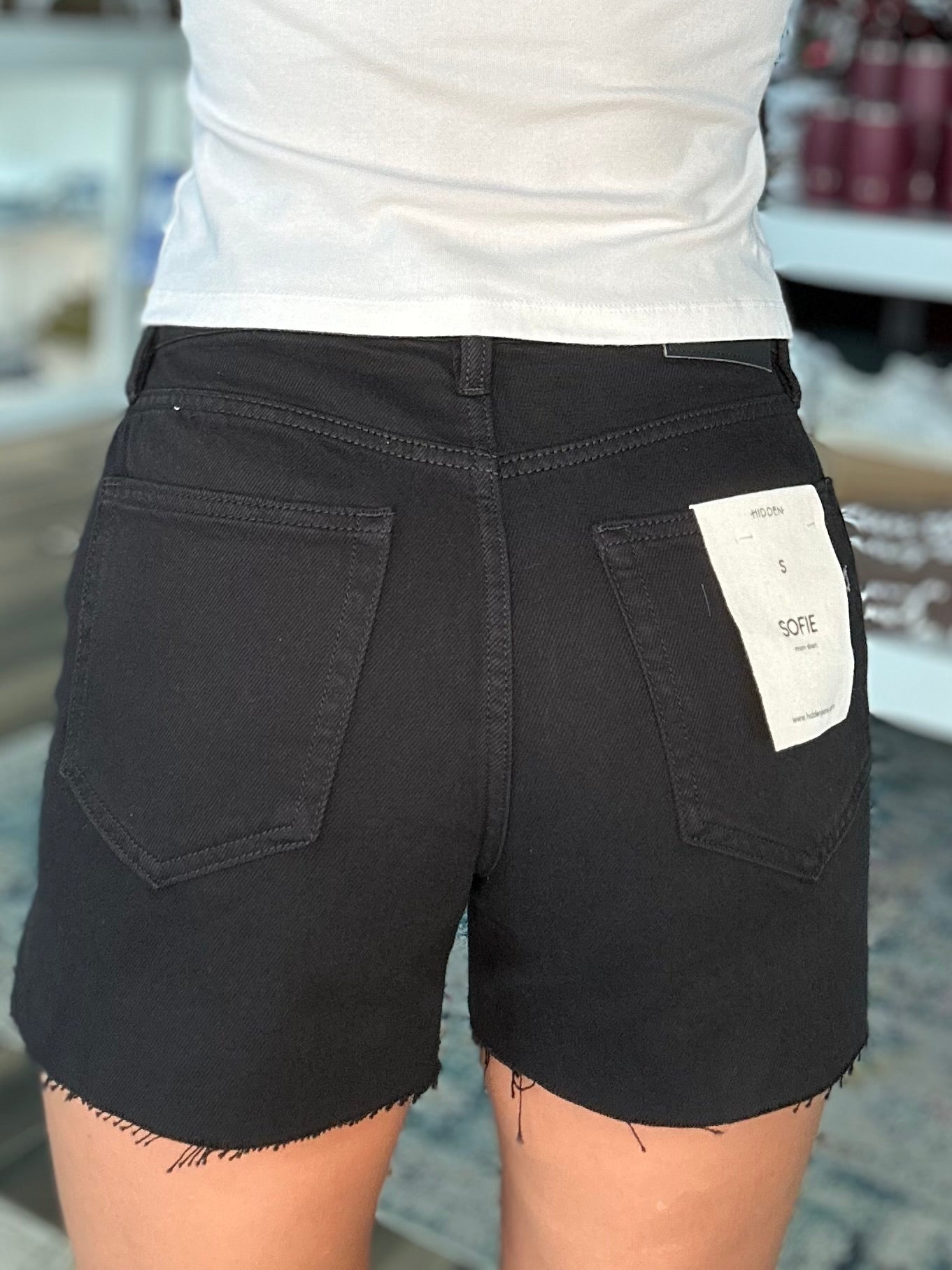 Z2024 Hidden Sofie Bree HR mom shorts in black