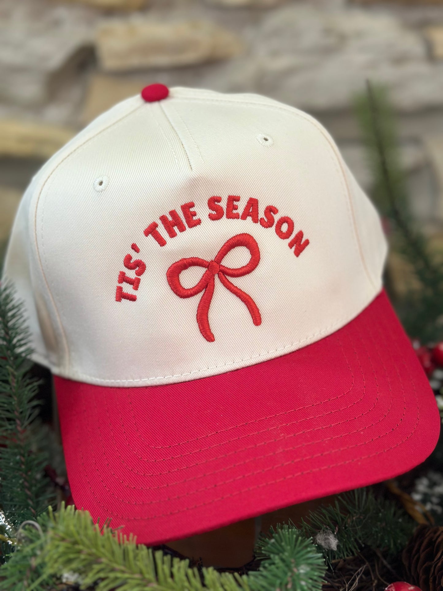 Tis' The Season Cap in Red