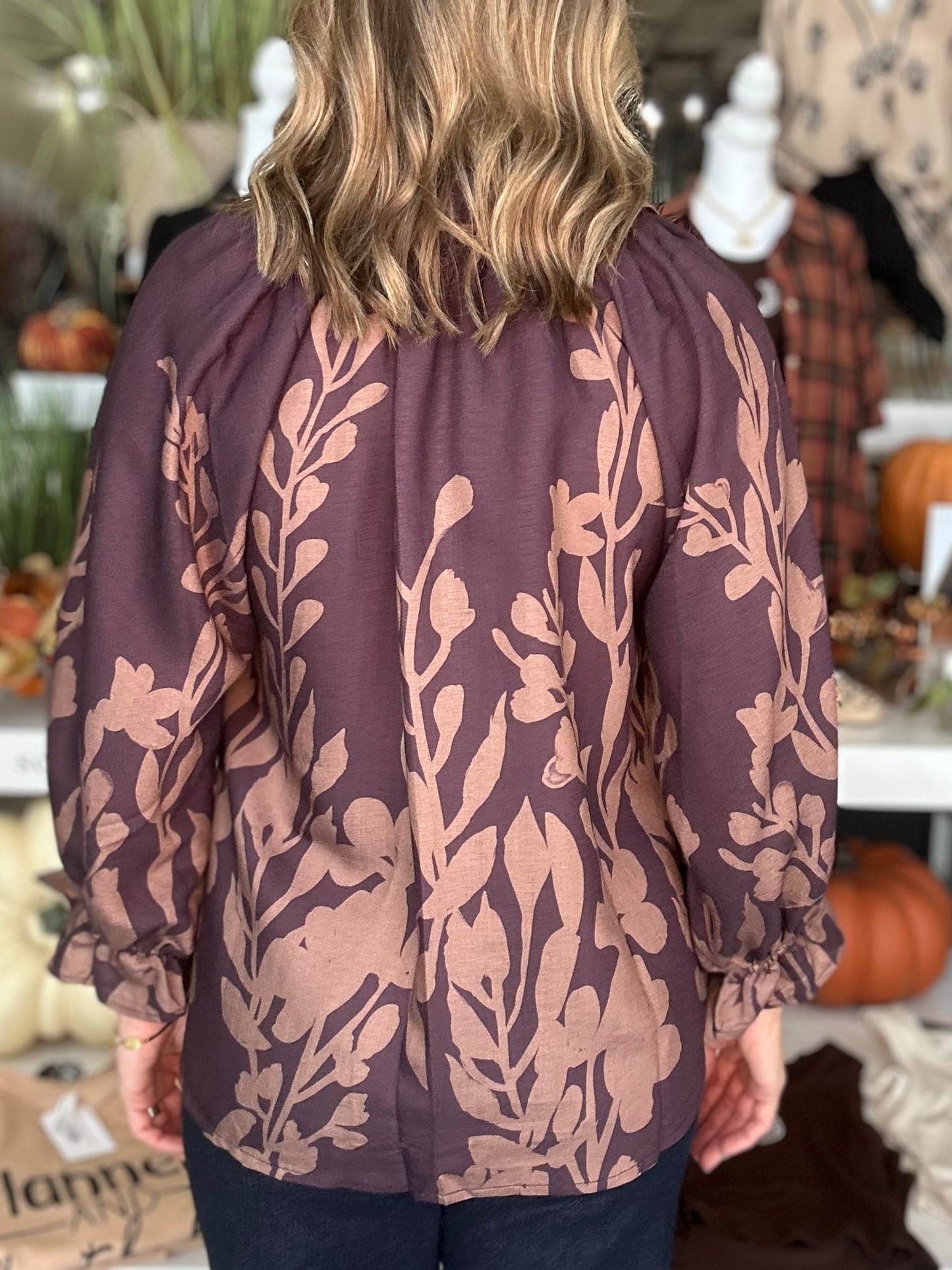 NEW! Simply Charming Top in Deep Maroon