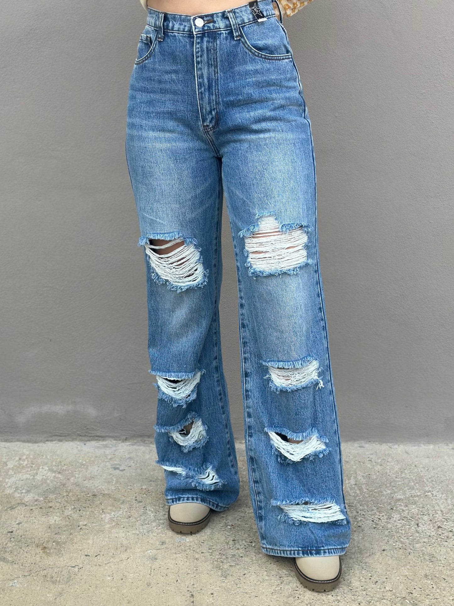 Vibrant Millie Distressed Jean