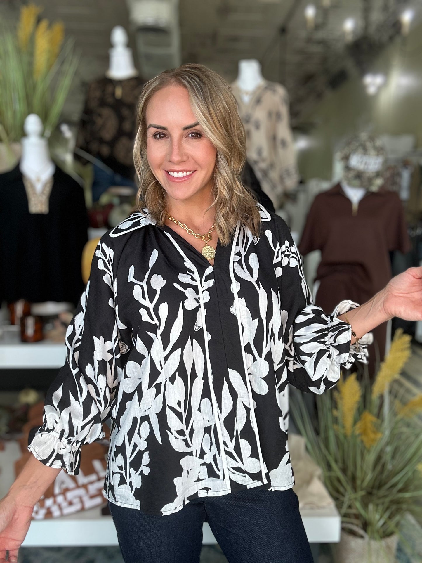 NEW! Simply Charming Top in Black