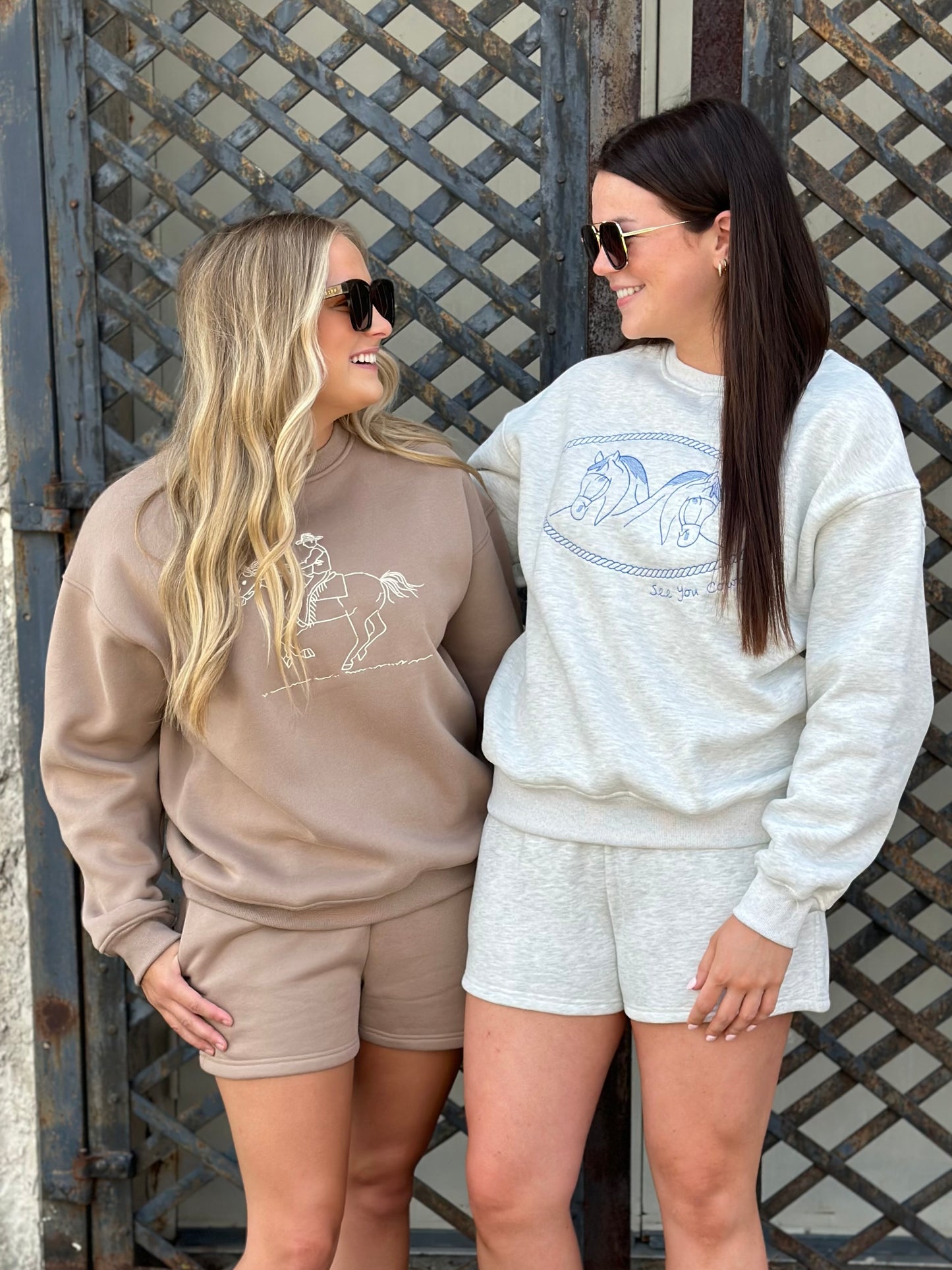 NEW! See You, Cowboy Shorts Set in H.Grey