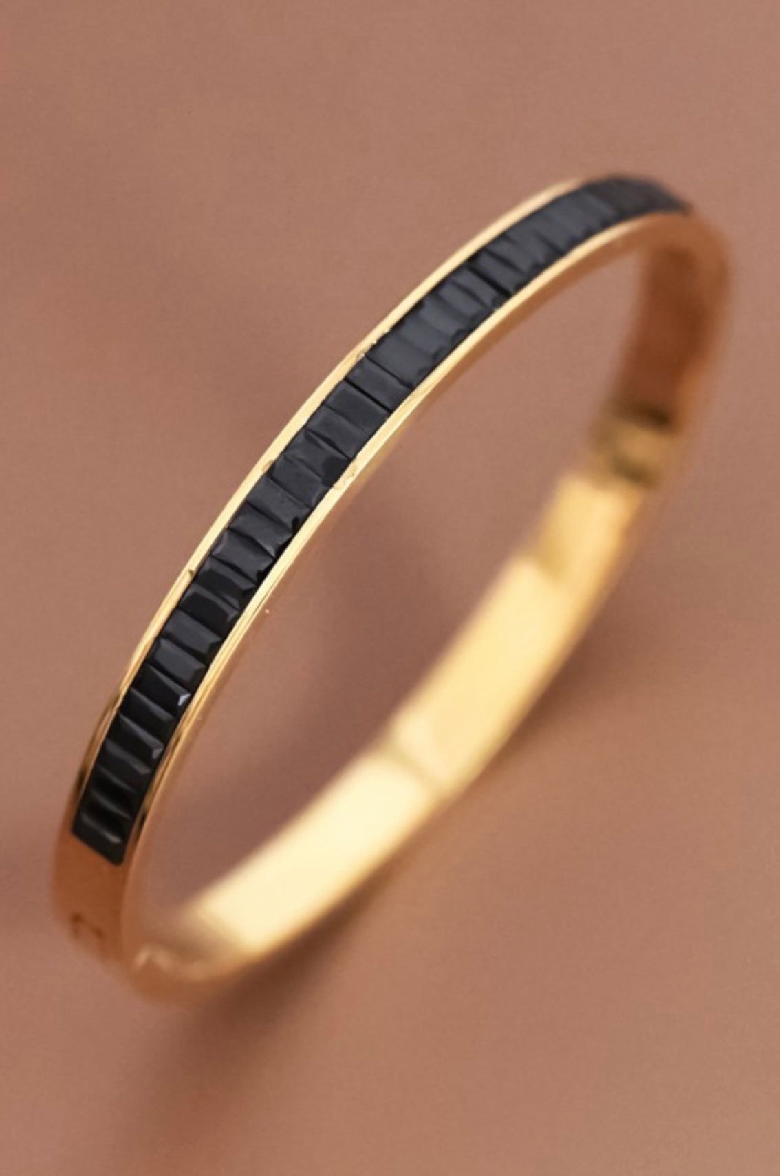 Black/Gold Bangle Bracelet
