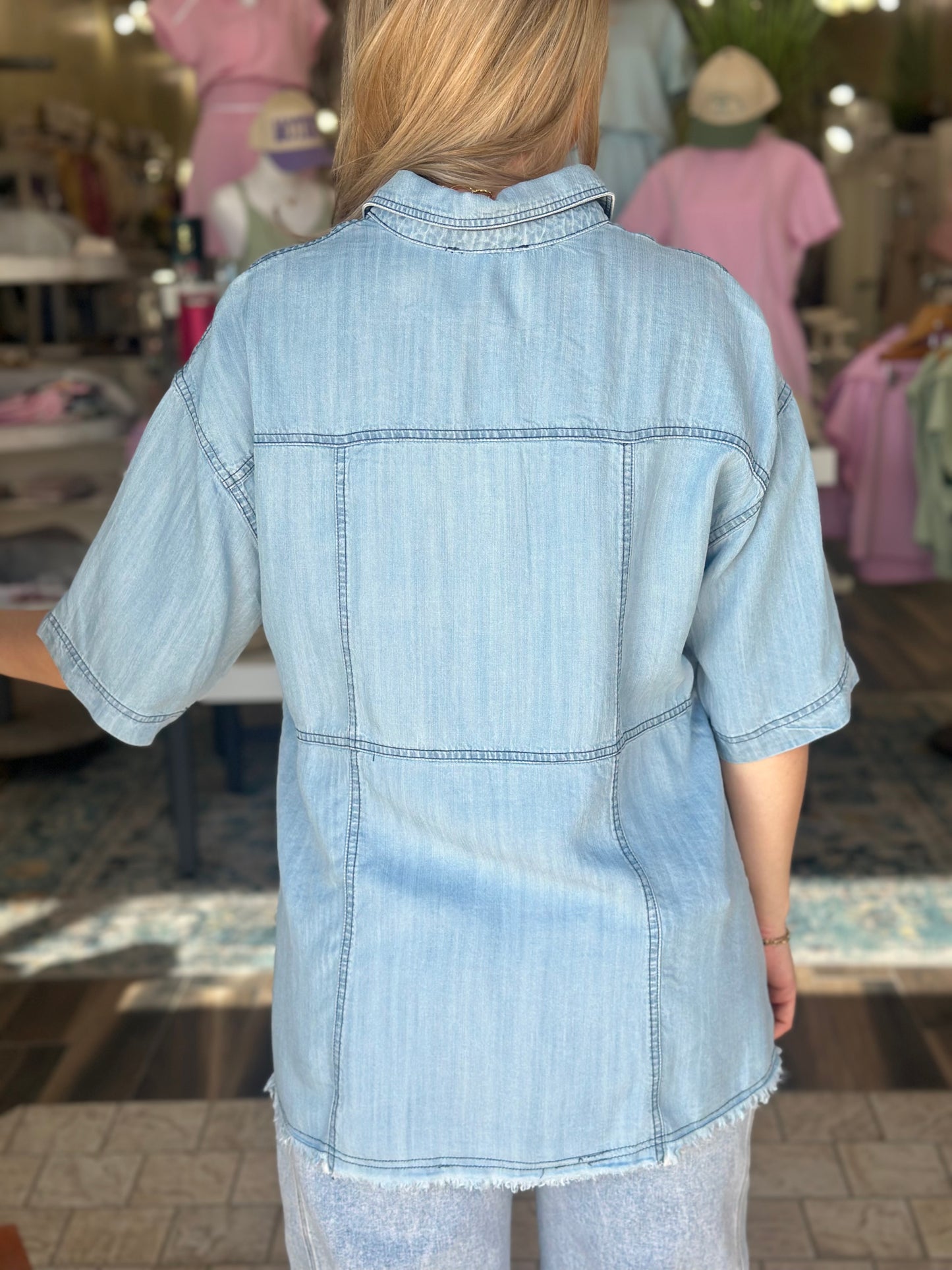 On Cloud Nine Denim Top