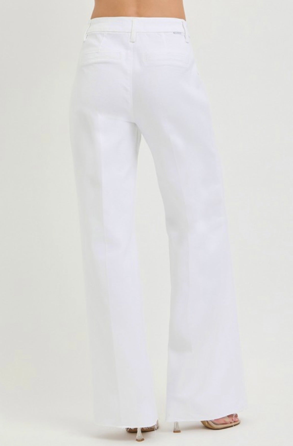Naomi Pleated White Trouser Pant by Risen