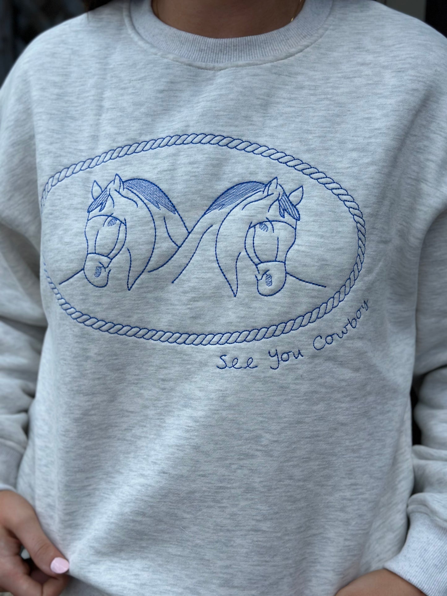 NEW! See You, Cowboy Shorts Set in H.Grey