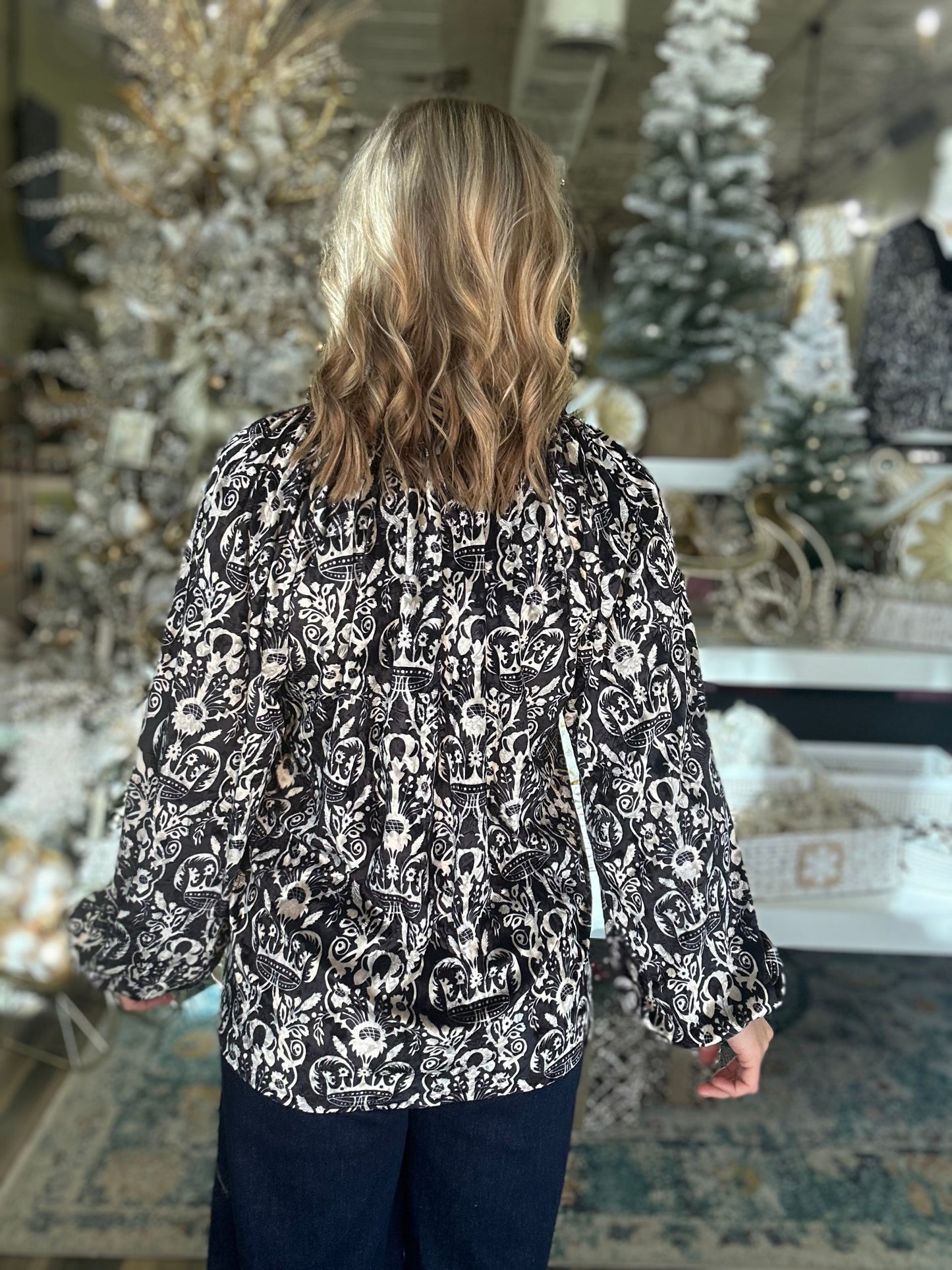 NEW! Royalty Velvet Top in Black