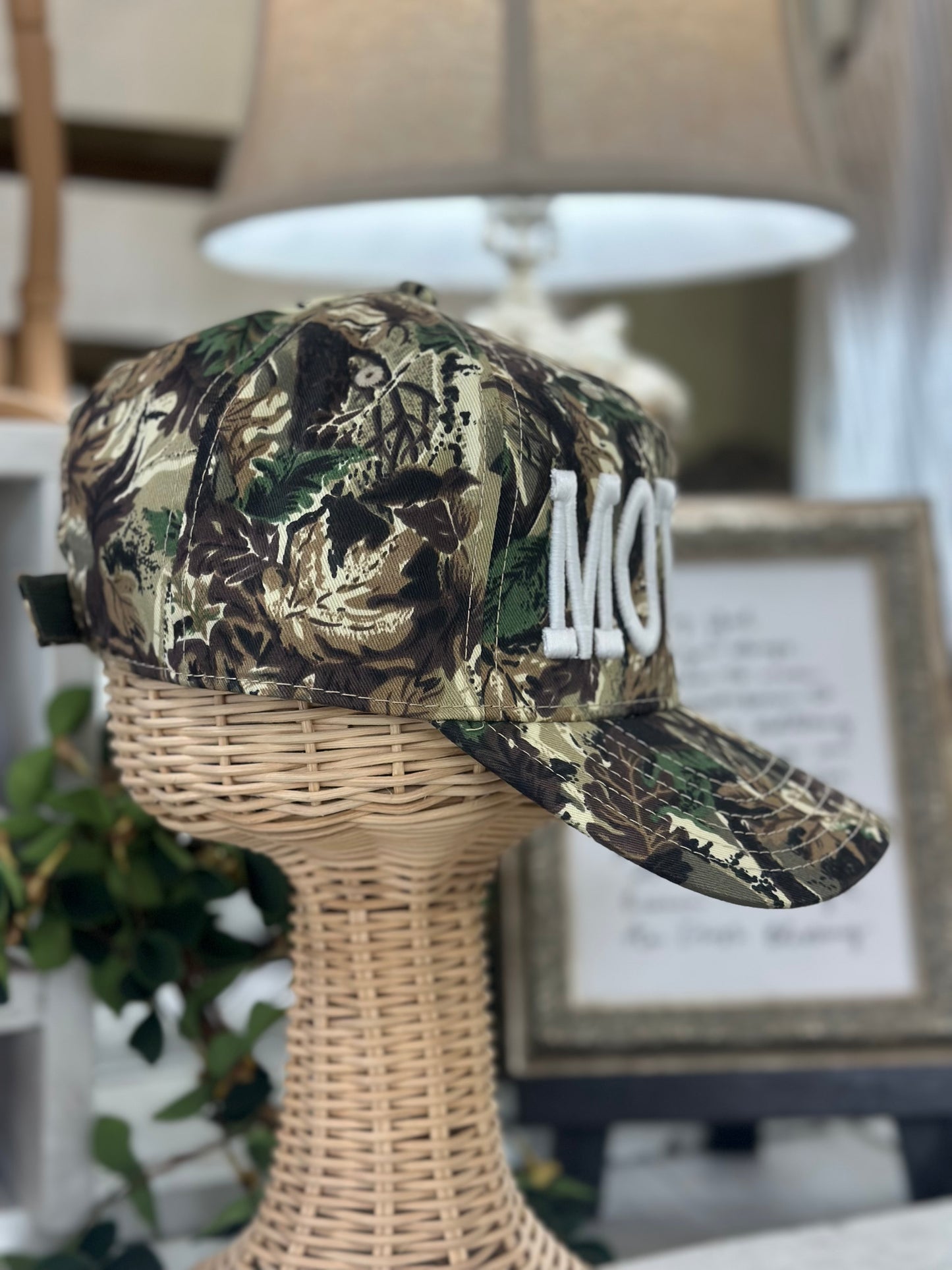 Camo Mother Puff Embroidered Cap