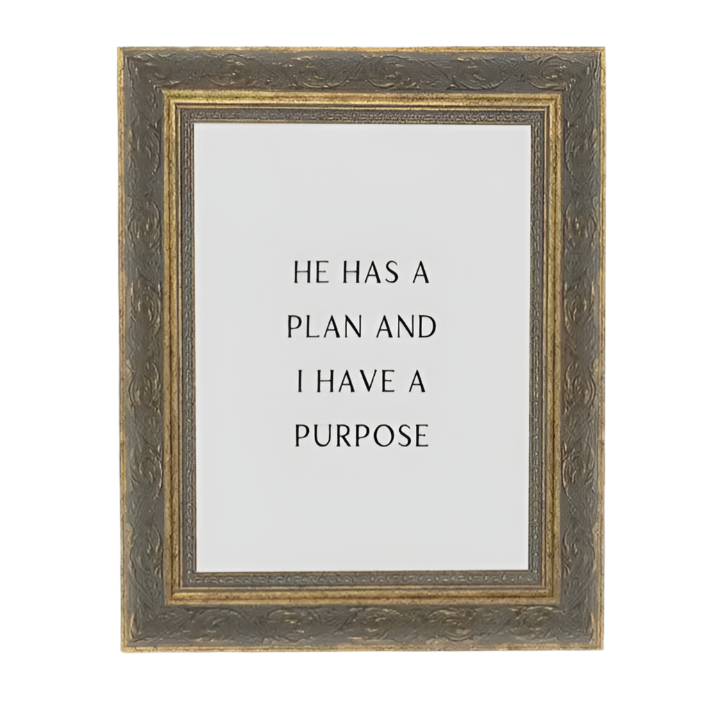 He Has A Plan Framed Print 8x10