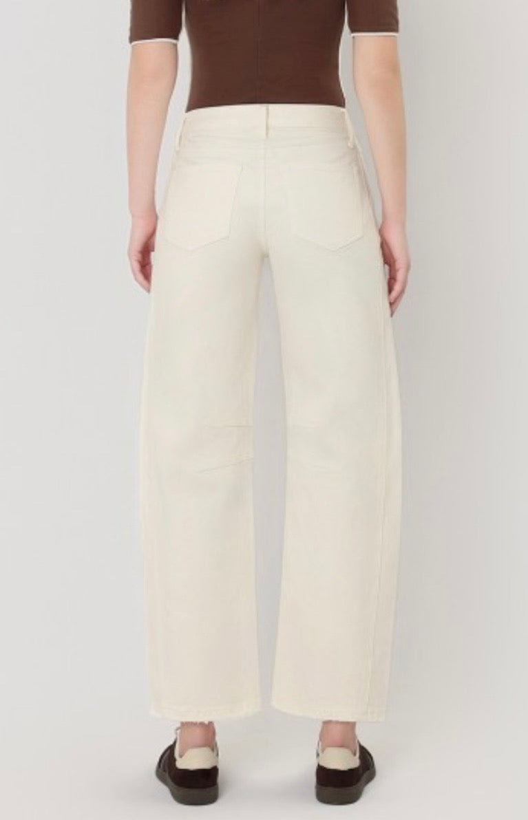 Elise Ecru Barrel Jean by Flying Monkey