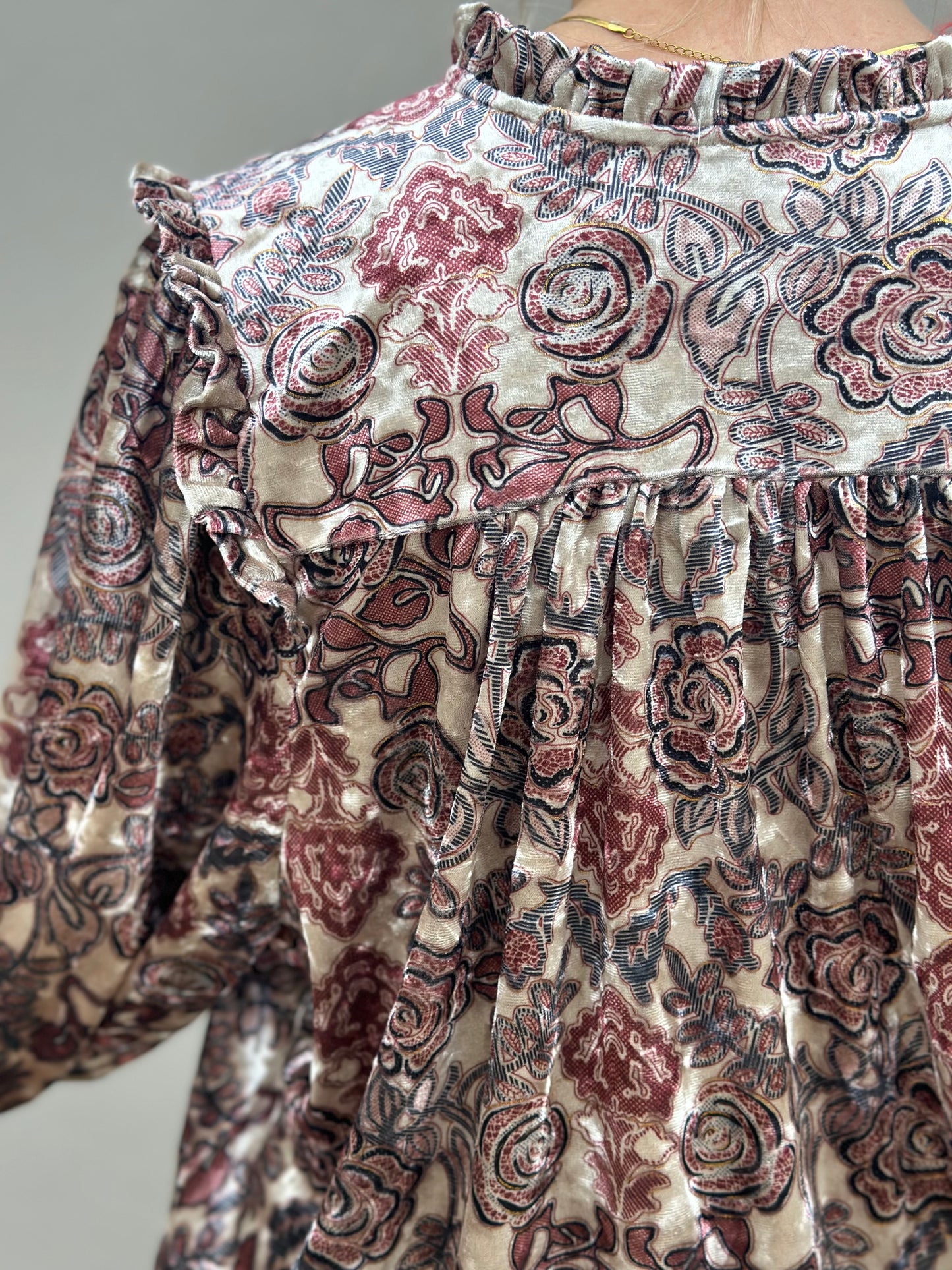 Delightful Days Floral Velvet Top