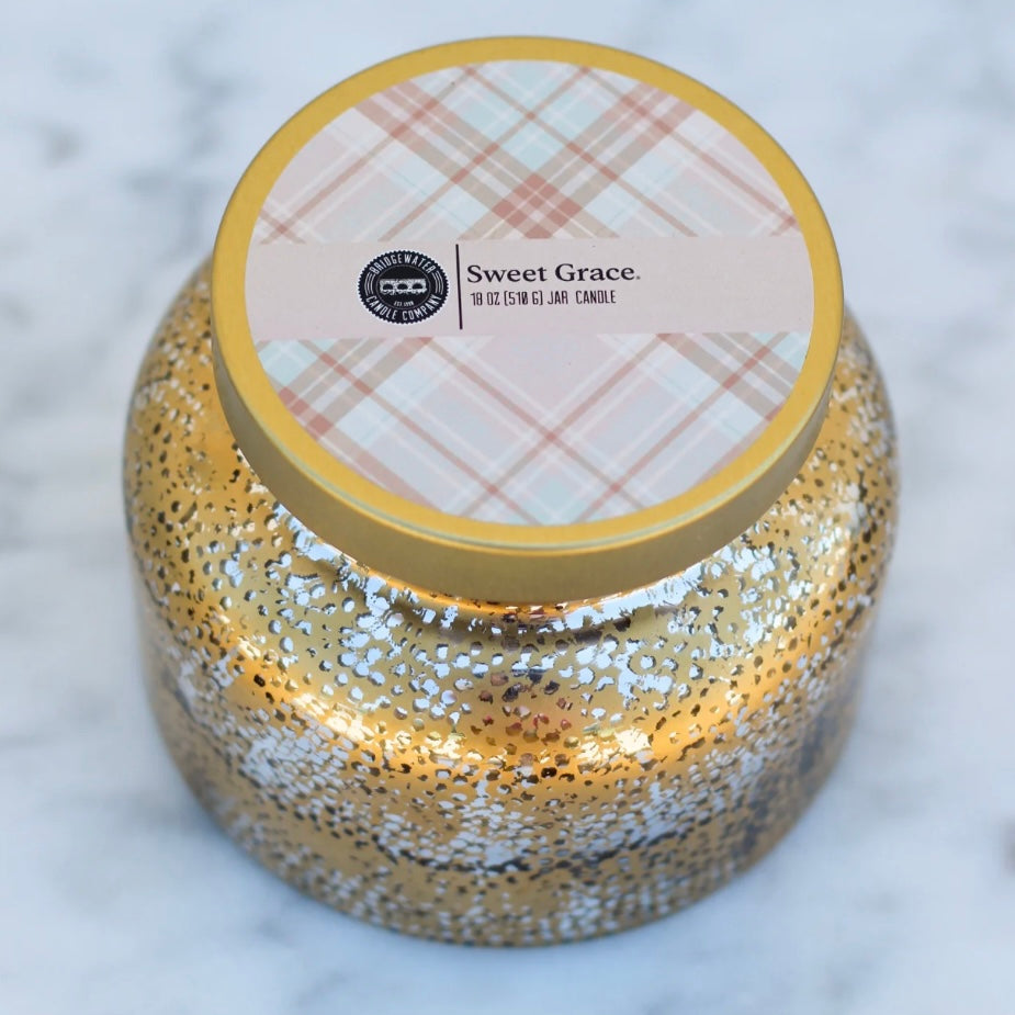 Sweet Grace Holiday Plaid Candle