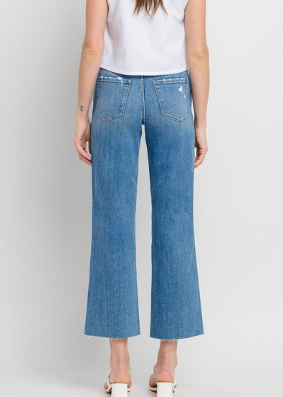 Supported Raw Hem Jean by Flying Monkey
