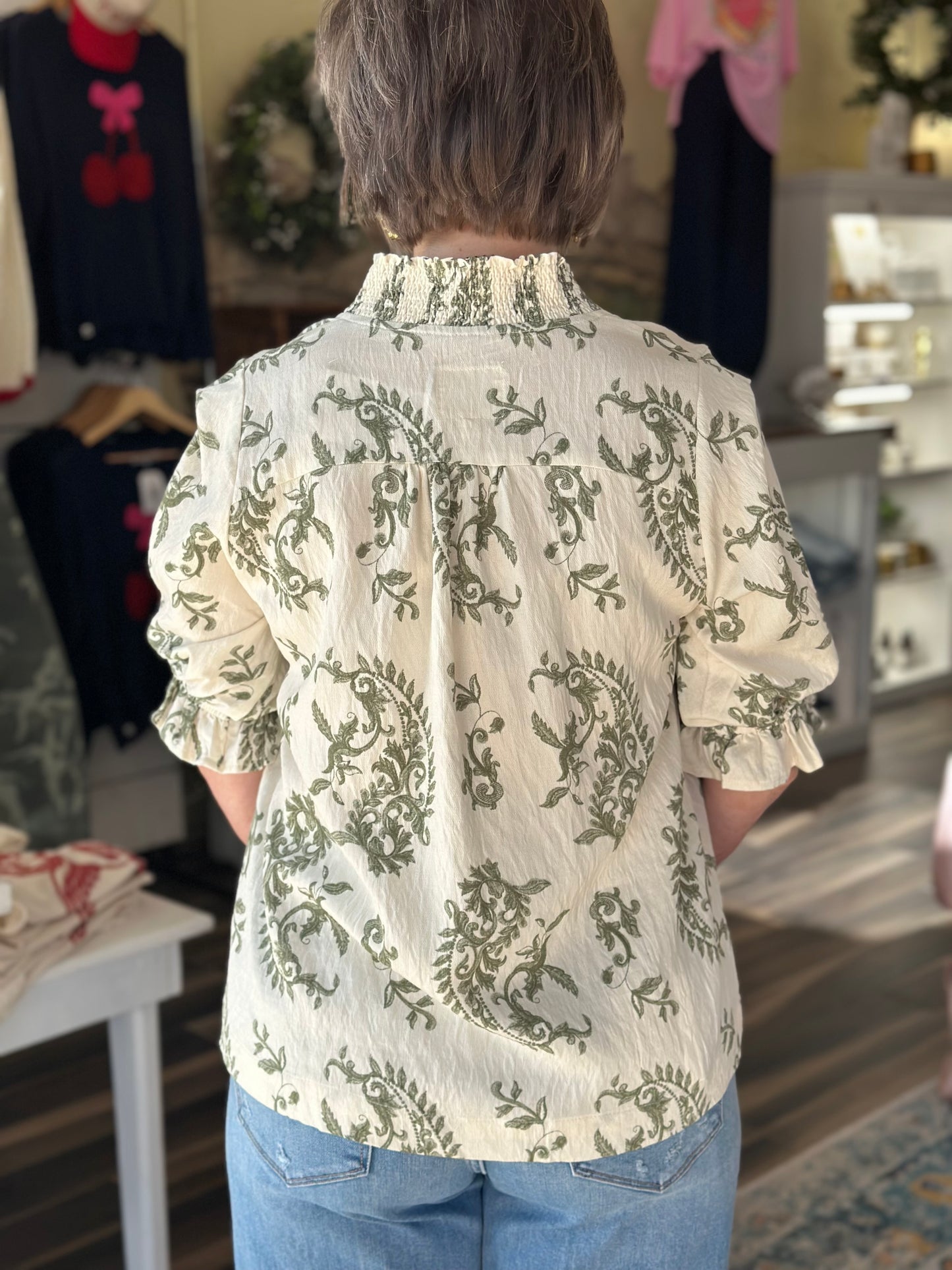 Walking With Willow Top in Green