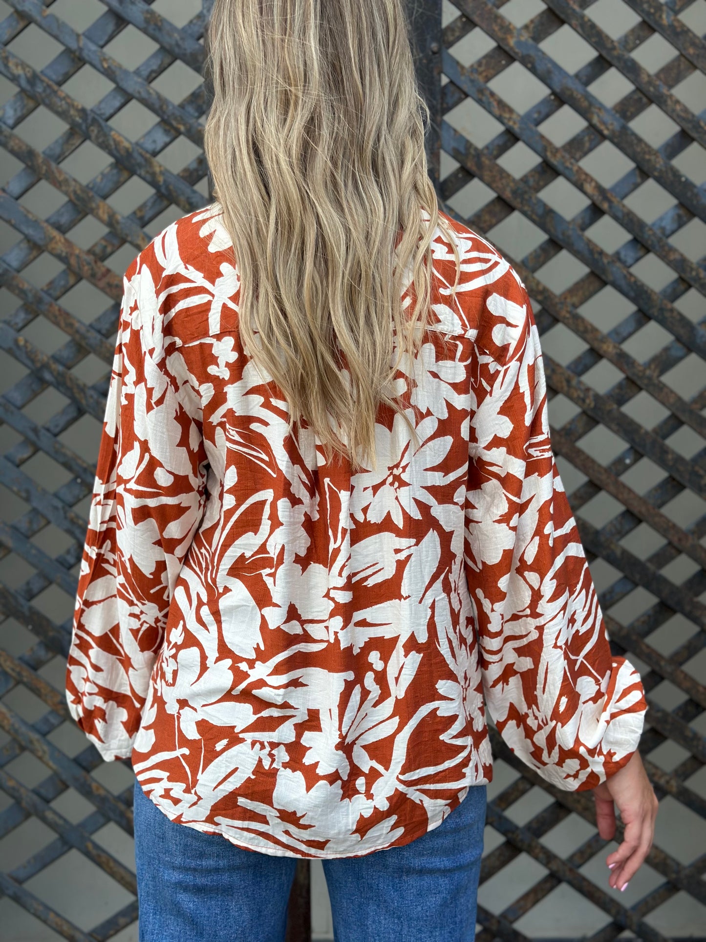 NEW! Rusty Flowers Floral Top