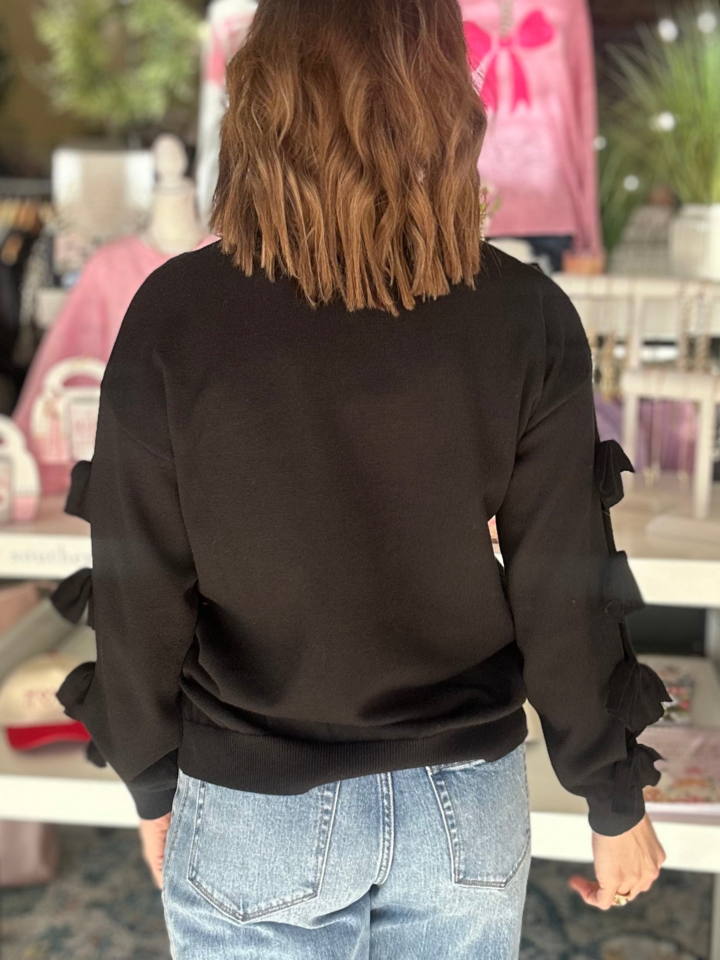 Bows Aren't Basic Sweater in Black
