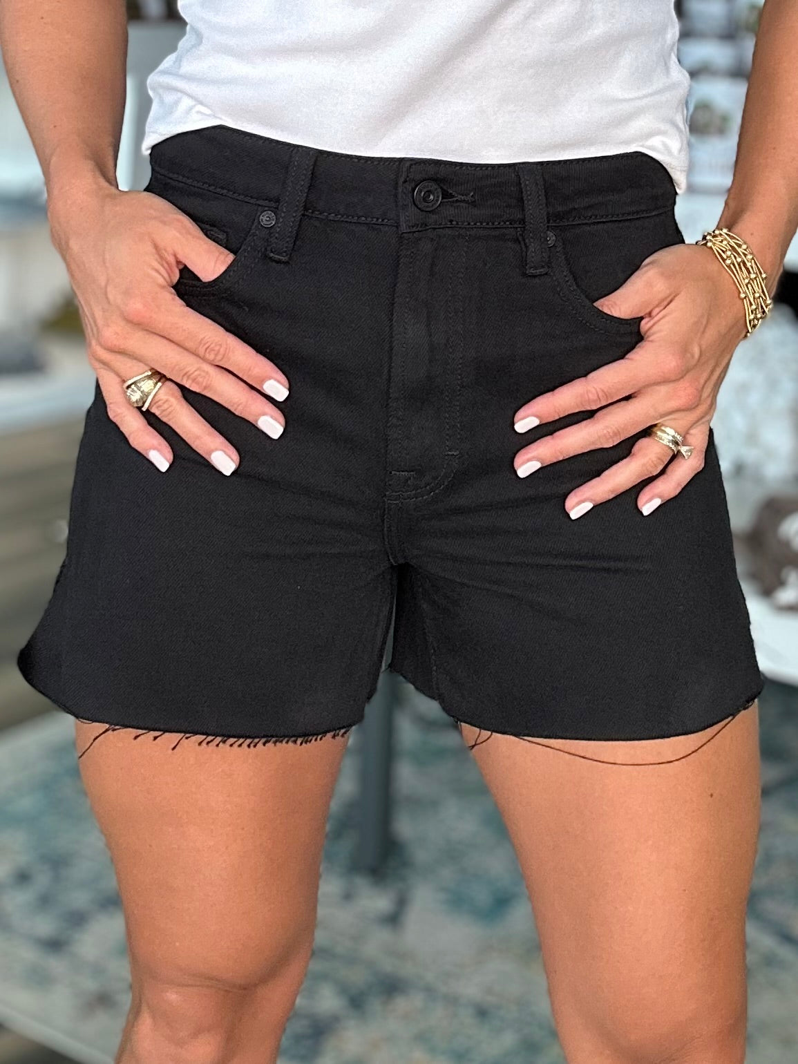 Z2024 Hidden Sofie Bree HR mom shorts in black
