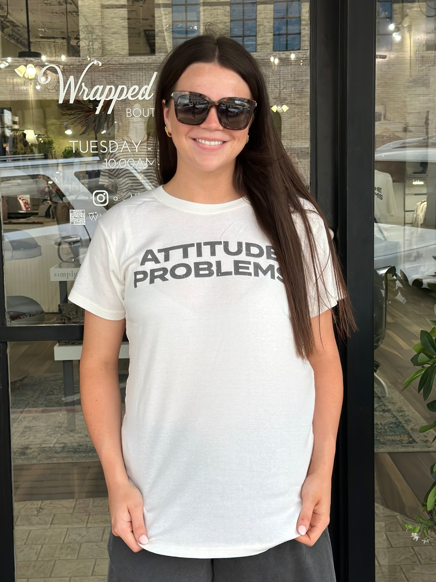 NEW! Attitude Problems Rib Tee in Cream