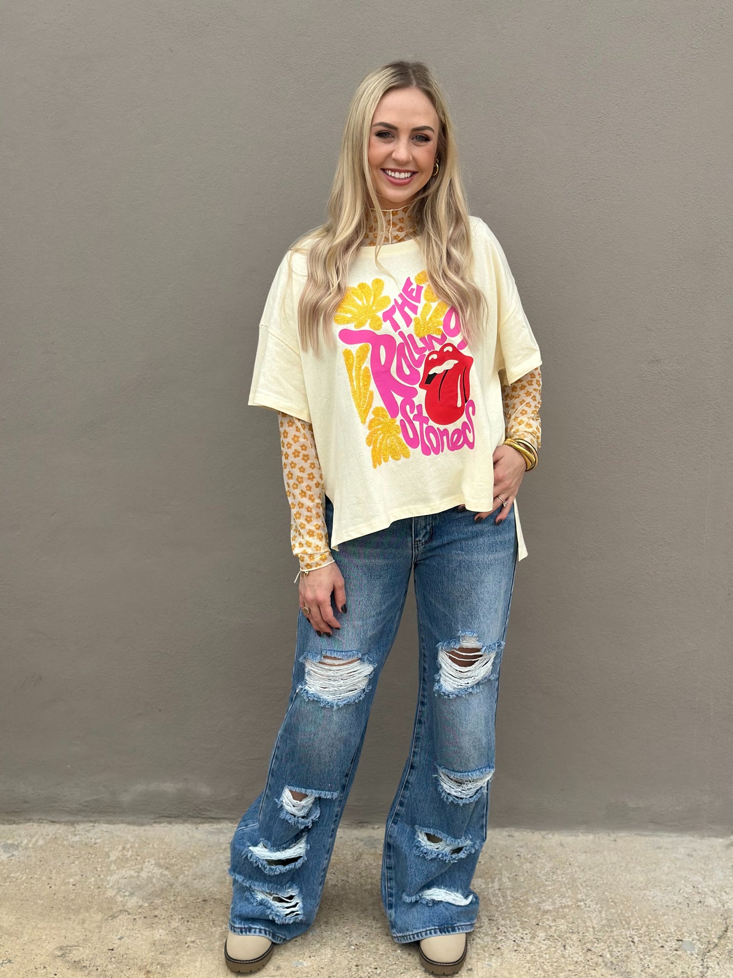 Vibrant Millie Distressed Jean