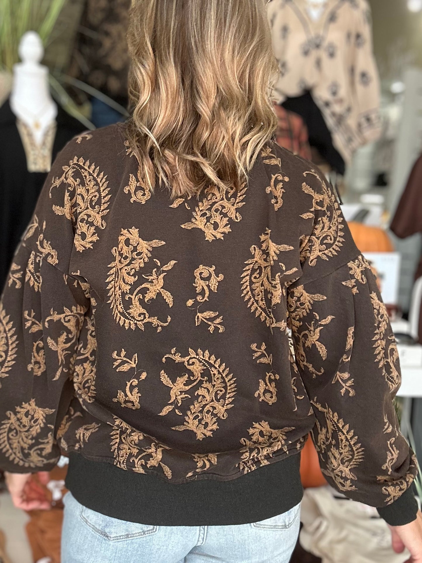 NEW! Cozy Mindset Sweatshirt in Chocolate