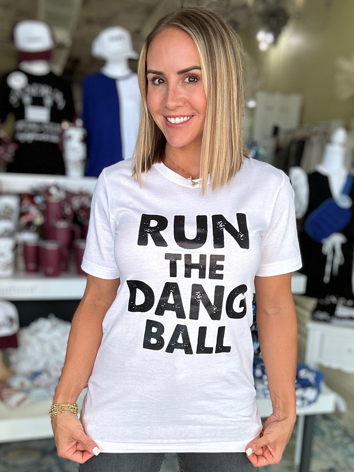 Run The Dang Ball Fitted Game Tee