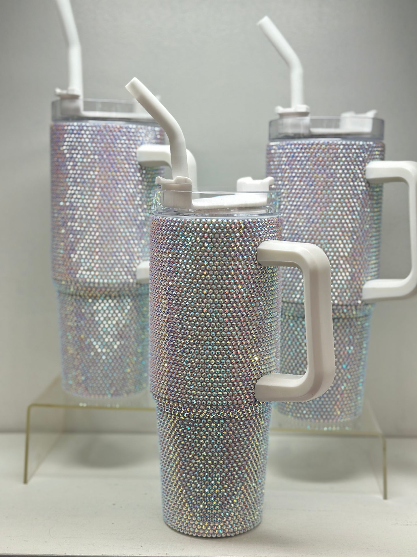 Flashy White 30oz tumbler