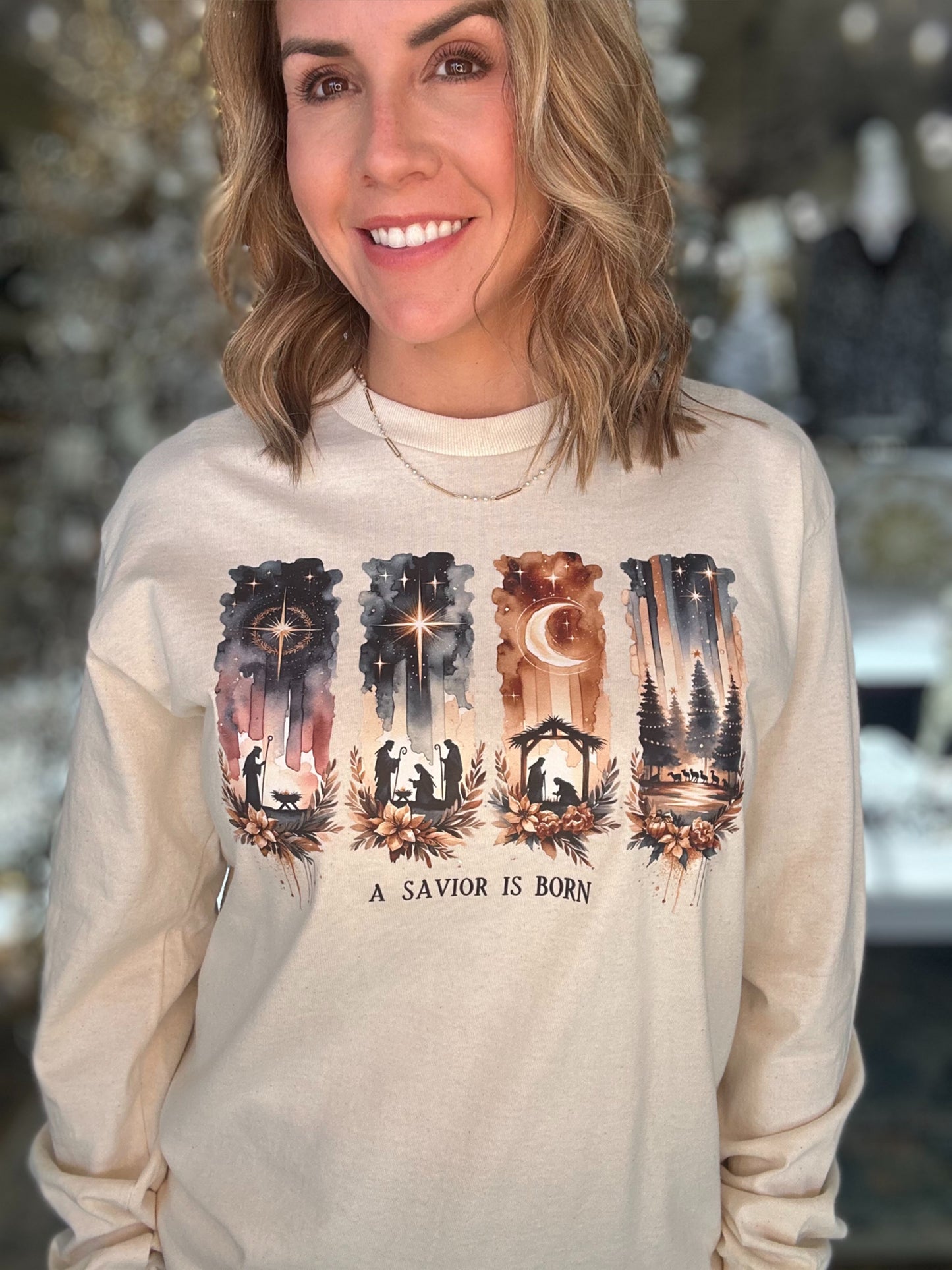 NEW! Savior Is Born Nativity Tee