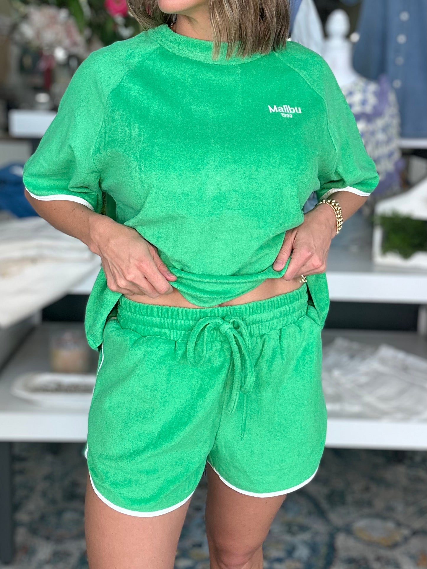 Summer Dream Shorts Set in Green