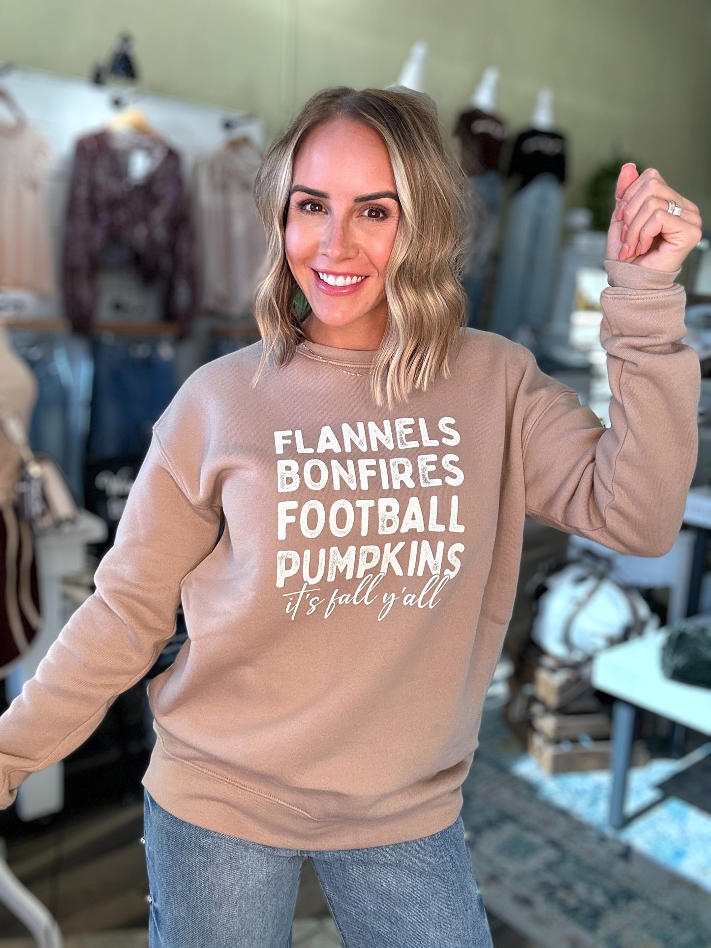 All The Fall Things Sweatshirt in mocha