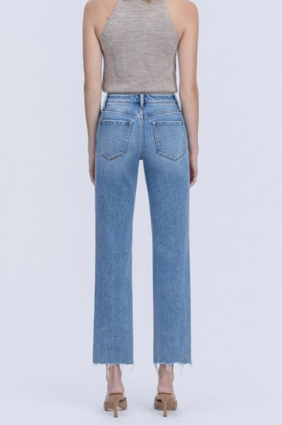 Blue Snow Straight Jean by Flying Monkey