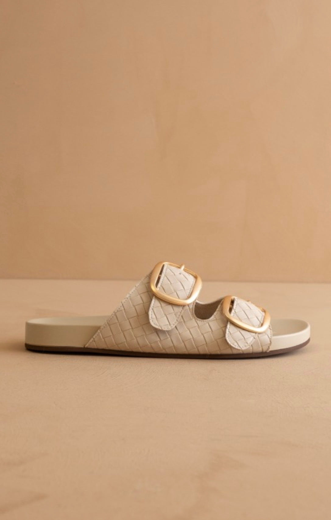 Desiree Slide Sandal in Bone