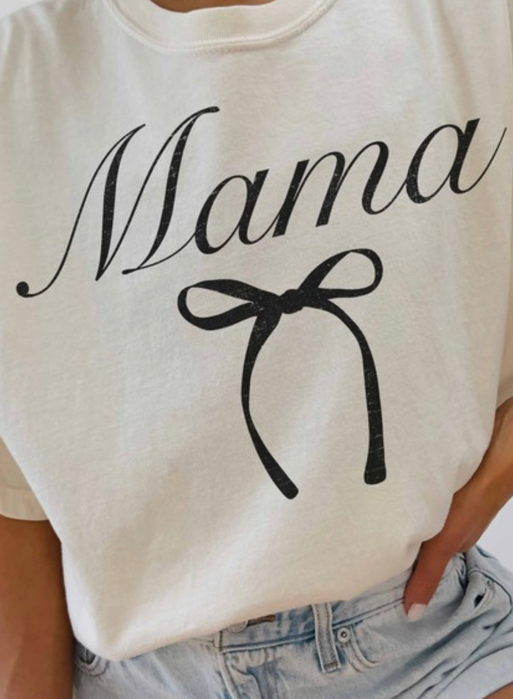 Ribbon Bow Mama Tee