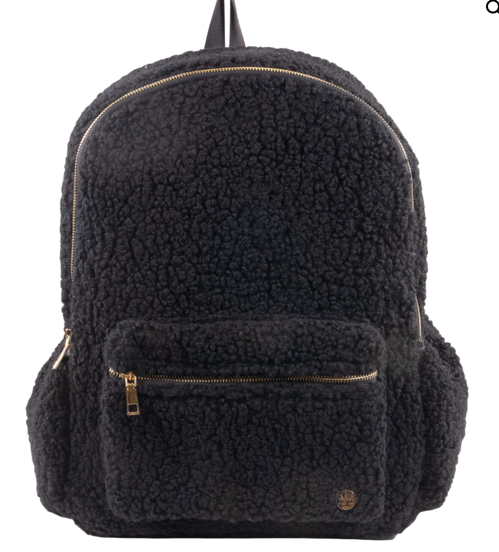 Fleece Backpack in Black