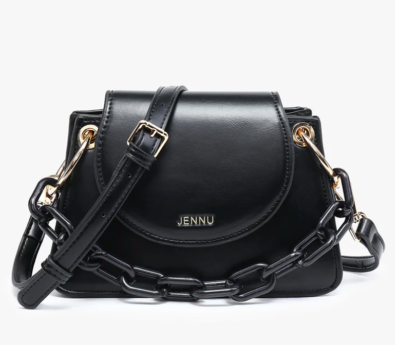 JEN & CO Reno Flapover Crossbody with Chain
