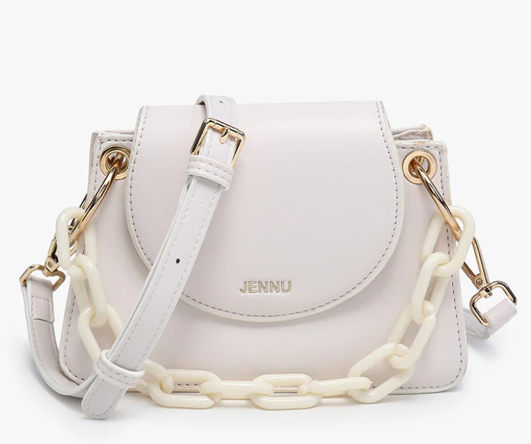 JEN & CO Reno Flapover Crossbody with Chain