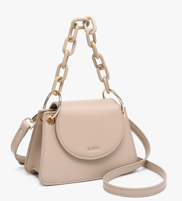 JEN & CO Reno Flapover Crossbody with Chain