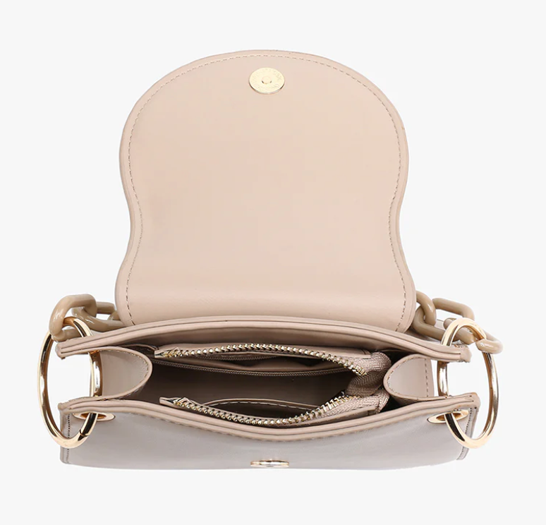 JEN & CO Reno Flapover Crossbody with Chain
