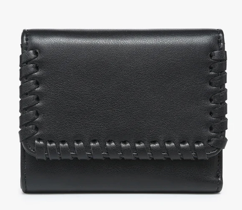 Logan Trifold Black Wallet