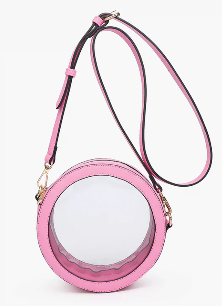 Lilibet Clear Pink Circular Crossbody
