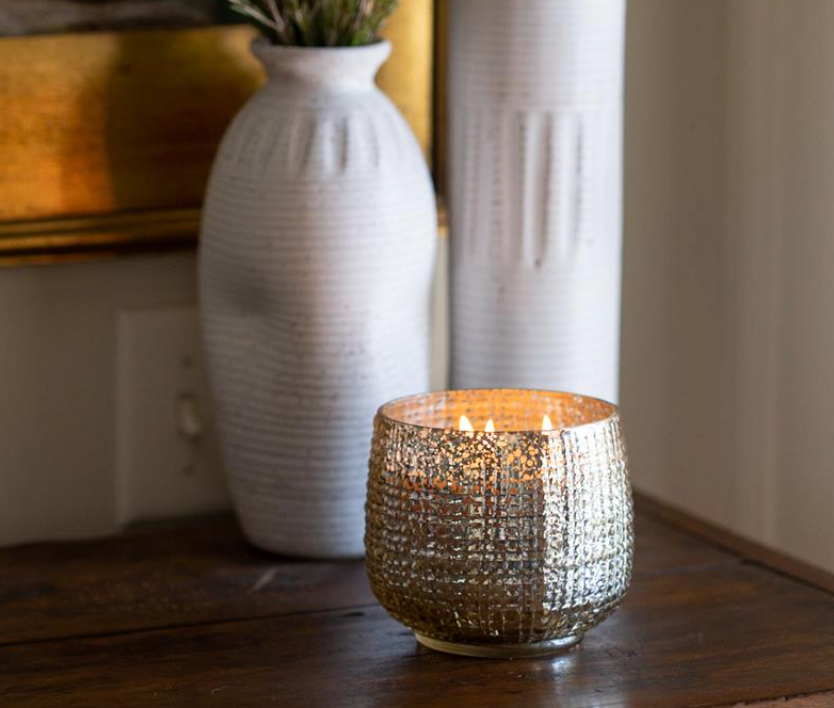 Sweet Grace Metallic Round Candle
