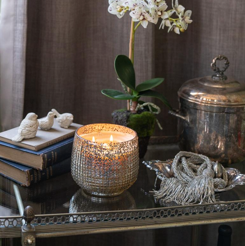 Sweet Grace Metallic Round Candle