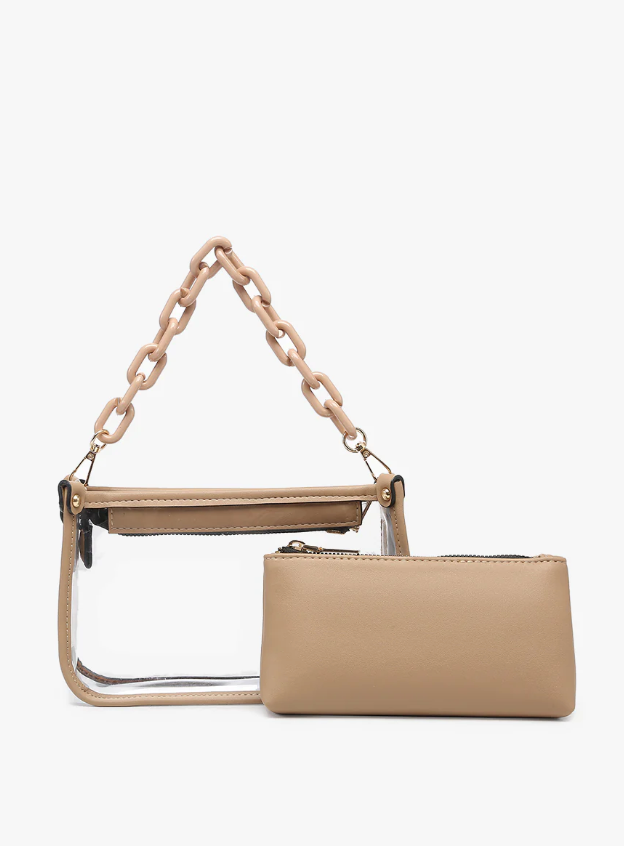Jessica Clear Silver Crossbody